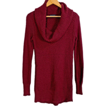 American Eagle AEO Cowl Neck Tunic Sweater Pullover Burgundy Red Knit Si... - $17.82