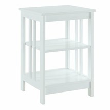Convenience Concepts Mission Square End Table in White Wood Finish - $103.99