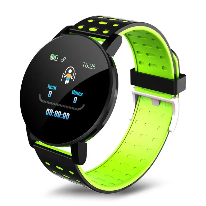 119 Plus Bluetooth Smart Watch  Pressure Heart Rate Waterproof  Round Smartwatch - £120.31 GBP