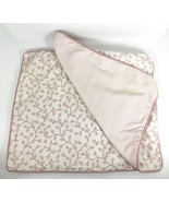 IKEA LUNGORT Reversible PILLOW COVER &quot;20 x 20&quot; Soft Pink White Leaves St... - £17.40 GBP