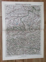 1932 Original Vintage Map Of Salzburg Carinthia Kärnten Upper Austria - $25.23