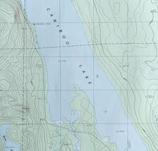 Map Caribou Lake South Maine USGS 1988 Topographic Vtg Geo 1:24000 27x22... - €16,60 EUR