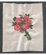 Vintage 1978 Completed Crewel Bouquet Roses 11 x 13 National Paragon 0223 - $848.21 MXN