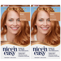2-New Clairol Nice&#39;n Easy Permanent Hair Dye 8SC Medium Copper Blonde Hair Color - £25.95 GBP