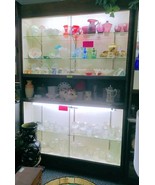 ANTIQUE  GENERAL STORE FRONT-LOAD LIGHTED LOCKING SHOWCASE DISPLAY CABINET #10 - $450.00