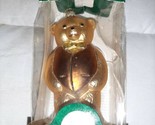 Krebs Lauscha Glas Creation Golden Bear Ornament Hand Decorated Blown Glass - £13.26 GBP
