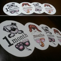 Monthly baby stickers puppies themed - $7.99