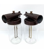 Vintage Rainbow Vacuum Cleaner Glass Jar Sprayer Attachments - Lot of 2 - $19.95