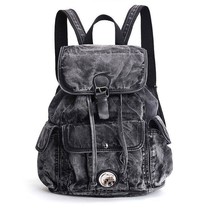 Women&#39;s Backpack Denim Daily Backpack Vintage Backpa Travel Lay Bag  Ruack Backp - £94.65 GBP