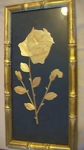 Vintage Hand Made Wooden Flat Rose Framed from Poland - £81.19 GBP