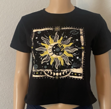 Cloud Dancer Luna Sun Graphic T-shirt Women’s Size Small color black - $7.83