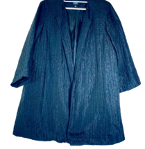 Eileen Fisher Blazer Womens Black Silk &amp; Linen 3/4 Sleeve Small Crinkle ... - £13.49 GBP