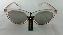 Coco + Carmen Jenny Fox Retro Round Blush Acrylic Mirror Sun Glasses - £33.56 GBP