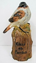 TII Collections - Bless This Garden Resin Bird on Log Figurine (Outdoor) - £8.87 GBP