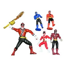 5 Power Rangers Samurai Red Ranger Blue Figures - £6.24 GBP