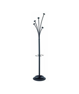 Festival Coat Stand in Black with 5 Black Rounded Coat Pegs and an Integ... - $236.79 CAD