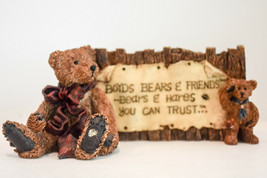 Boyds Bears Are Friends - Bears &amp; Hares You Can Trust - Logo Signage - F... - $18.42