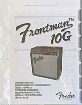 Fender Frontman 10G Guitar Amp Owner&#39;s Manual Booklet, New In Plastic. - £10.24 GBP