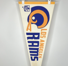 Vintage Los Angeles Rams NFL Full Size 30x12 Pennant Felt 2 Bar White Background - £19.49 GBP