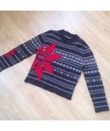 Original KENZO HOMME Lana Wool Sweater Jumper Unisex Size M Grey Red Ver... - £79.93 GBP