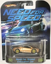 Gold Mitsubishi Eclipse Custom Hot Wheels Retro &quot;Need For Speed&quot; Series w/RR - £120.14 GBP