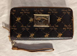 Beverly Hills Polo Club Wristlet Wallet Multi-Color EUC Logo - $9.74