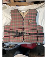 Vintage Stearns Red Plaid Type III Zip Life Jacket Sans-Souci Vest Mediu... - $950.15 MXN