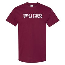 AS01 - Wisconsin-La Crosse Eagles Basic Block T Shirt - Small - Maroon - £18.97 GBP