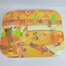 HOME Beach Pool Party Serving Platter Plate ART 20x16&quot; Melamine Home Decor - $30.86