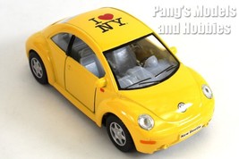 Volkswagen - VW - New Beetle 1/32 Scale Diecast Metal Model Car - YELLOW - £13.51 GBP