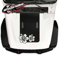 Hawaiian Hibiscus Vinyl Decal Hood Sticker Compatible with and Fits Jeep... - $49.99