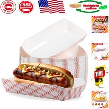 Elegant 7&quot; Paper Hot Dog Trays - Convenient 50ct for Food Trucks &amp; Home Use - $333.08 MXN