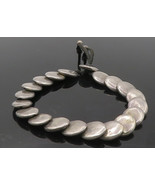 UNODE50 925 Sterling Silver - Vintage Dark Tone Oval Chain Bracelet - BT... - $164.41