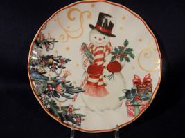 Williams Sonoma Twas The Night Before Christmas Snowman Salad Plate - Excellent - $74.20