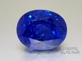 GRS Certified 10.78 ct Royal Blue Sapphire VS cushion loose gemstone - £14,788.08 GBP