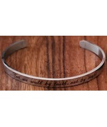 Inspirational Stainless-Steel Bracelet ~ For we walk by faith..2 Corinth... - £20.59 GBP