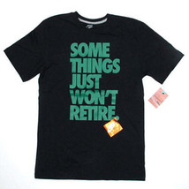 Nike Mens Something Just WonT Retire Tee Size Medium Color Black Green Gold - $43.26