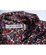 Vintage 1980s Multi Color Paisley Print Button Top Blouse CLAUS petites ... - $40.55 CAD