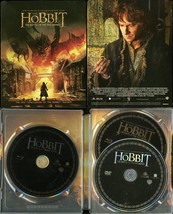 Hobbit Battle Of Five Armies BLU-RAY &amp; Dvd 3 Disc Steelbook Mgm Video - £15.78 GBP