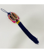Korean Shoes Christmas Ornament Vintage Collectable 16&quot; With Tassel Purple - £19.78 GBP