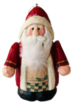 Santa Claus Nutcracker-style Christmas Holiday Ornament Resin 4.25&quot; Tall - $16.44