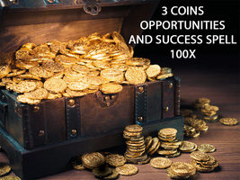 Full Coven 100X 3 Coins Success Opportunities Extreme Magick Witch Cassia4 - £80.18 GBP
