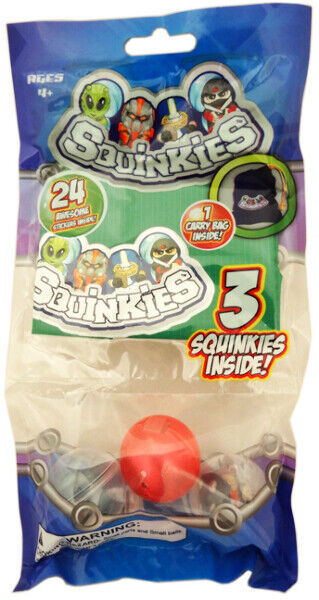 Squinkies 3 Pack Surprize Inside w/ Stickers NEW & Sealed, Pouch Color Will Vary - $5.89