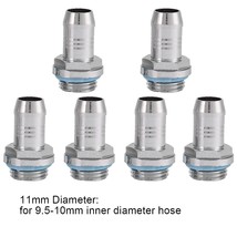 Pc Water Cooling, 6 Pcs Two-Touch Fitting G1/4 Thread Barb Connector, Fo... - £14.14 GBP