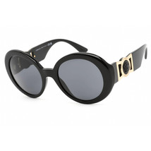 New authentic VERSACE VE4414 GB1/87 Black Round Sunglasses 55-22-145MM I... - $126.07