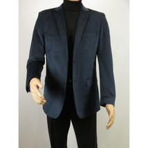 Men's Velvet Sports Coat Grammy Amy Award By BASSIRI , LEONARDI J1042 Navy Blue image 2