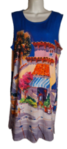 Ellen Negley Art &amp; Sol Sleeveless Pockets Colorful Hacienda Dress Petite... - £7.55 GBP