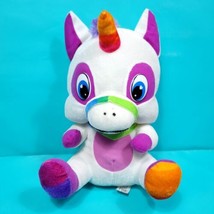 Unicorn White Purple Plush Stuffed Animal Orange Red Horn Classic Toy Co 12&quot; - £19.70 GBP