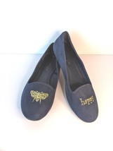 Steve Madden Girl Bee Happy  Blue Ballet Flats Faux Suede Size 9 M Shoes Slip On - £23.08 GBP