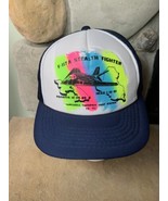 Vintage Lockheed Nighthawk F 117 A First Stealth Fighter Foam Trucker Hat - $58.36